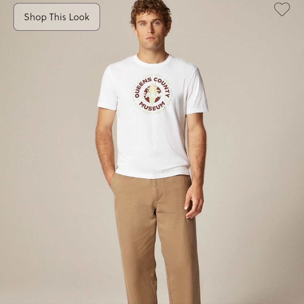J Crew Vintage-wash cotton "Queens" graphic T-shirt